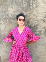 Robe longue évasée grande taille pour l'été, imprimé floral ethnique, taille naturelle, écologique, service OEM, en coton pour femme, idéale comme cadeau