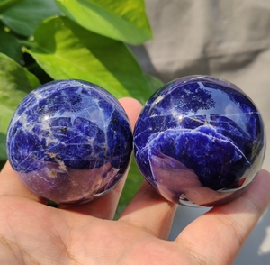 Natural Sodalite Sphere <b>Ball</b> Polished Gemstone Crystal Collectible Art Decor Circle Shape Durable - Product Image 5