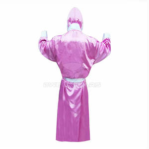 Robe de boxe en satin sur mesure avec capuche, logo de marque personnalisé pour hommes, entraînement de MMA et de kick-boxing, douce et confortable - Product Image 3