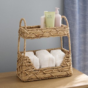 TienPhong Wholesale 2025 Sutton Woven Water Hyacinth Stacked Organizer <b>for</b> <b>Toys</b> in <b>Bathroom</b> Bedroom Interior Uses - Product Image 1