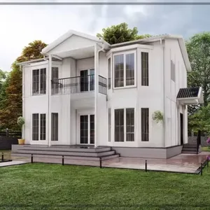 2 Story Dream Home Steel Structure Villa Prefab House Luxury and High Quality Customized Modern Villa 4+1 Turkish Made 160m2