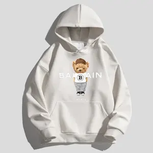 Nueva Sudadera con capucha de pareja para hombre, Sudadera con capucha de algodón con estampado de letras, Jersey cálido, ropa de calle, sudadera con Capucha forrada de lana de invierno, ropa informal - Product Image 4