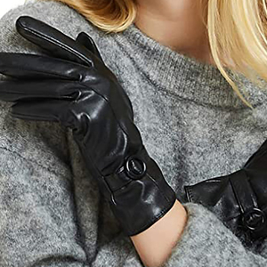 OEM Nouvelle Arrivée Rouge Noir Pur Cuir Mode Conduite Habillage Gants Peau de Mouton Cuir Habillage Gants - Product Image 5