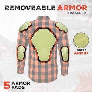 Chaqueta de Motociclista de Franela Avanzada, Cortavientos, Talla Grande, Estilo Clásico a Cuadros, Protección Moderna para Motociclistas, Larga - Product Image 6