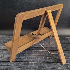 Porte-livre rectangulaire en bois poli artisanal, support de lecture élégant pour la décoration moderne de la maison et du bureau Tradebyd - Product Image 4