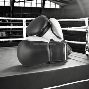 Custom Professional Fighters' PU Leather Boxing Gloves 8oz 16oz Sizes PVC <b>Punching</b> Equipment Martial Arts Training Sporting - Product Image 1