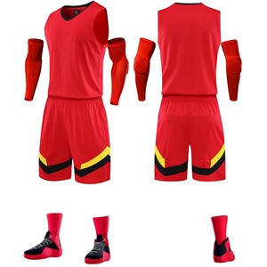 Vente en gros de maillots de basket-ball personnalisés sans manches, taille plus, pour adultes, ensemble uniforme, vêtements de sport réversibles, 100% polyester respirant - Product Image 4