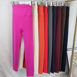 Leggings de Yoga para Mujer, Sólidos, de Spandex/Nailon, Cintura Alta, Transpirables, de Secado Rápido, Ligeros, hasta el Tobillo, para Fitness y Running - Product Image 5