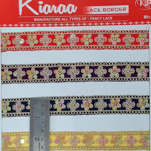 9 mètres de luxe design décontracté brodé dentelle bordure lumière pastel multicolore papillon filet fait à la main fantaisie variété décoration - Product Image 1