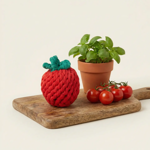 Jouets en corde de coton écologiques, classiques, durables et faits à la main pour tomates, en forme de bâton, lapin mignon, pour usage quotidien moderne, sac inclus - Product Image 2