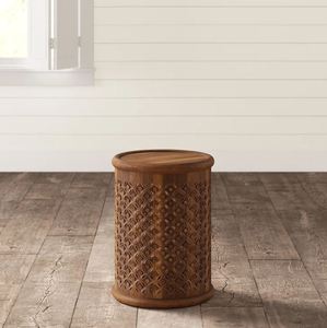 Handcrafted natural wooden end <b>table</b> beside sofa decorative vase <b>table</b> for home furniture living room bedroom office decoration - Product Image 4