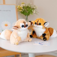 Jouets en peluche de lémurien de simulation de 22 cm, animaux en peluche réalistes, singe mignon, renard en peluche, coussin doux pour enfants, cadeaux, souvenirs de zoo