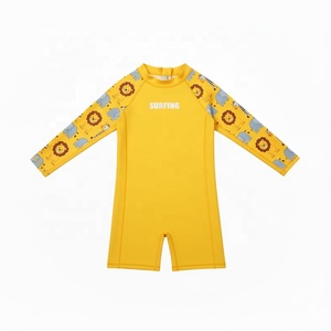 Traje de Baño de una Pieza con Lentejuelas y Manga Larga para Niños, Venta al Por Mayor 2026, Logotipo Personalizado, Estampado Frontal, Ropa de Playa de Primavera, Secado Rápido, Ecológico - Product Image 3