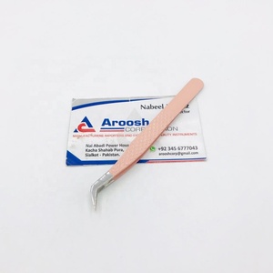 Pinzas para pestañas de acero inoxidable con agarre de diamante de alta calidad, logotipo personalizado, etiqueta privada sostenible profesional, puntiaguda personalizada - Product Image 3