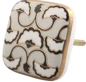 Perillas cuadradas de puerta de alta calidad, perillas y manijas de cerámica, llamativas y coloridas de cerámica para la perfección de la decoración del hogar, agarre cómodo - Product Image 1