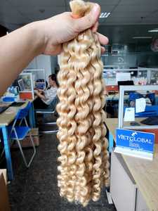 Vietglobalhair Sale off 5%-Cabello humano Rubio a granel rizado profundo Cabello camboyano virgen de alta calidad de fuente vietnamita - Product Image 3
