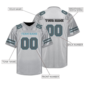 เสื้อเจอร์ซีย์พิมพ์ชื่อทีมและหมายเลขสำหรับผู้ชายเสื้อทีมออกแบบได้เองชุดกีฬาเสื้ออเมริกันฟุตบอล - Product Image 3