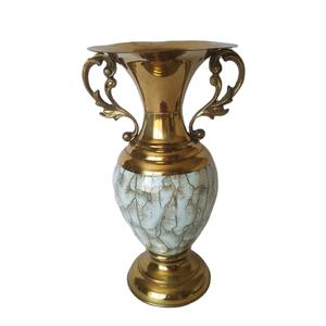 Florero de latón para sala de estar y dormitorio, maceta decorativa de Metal de alta calidad, florero de lujo para decoración del hogar - Product Image 1