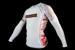 Haute qualité Anti-UV UPF50 Rash Guards hommes taille adulte Slim Fit respirant personnalisé transfert de chaleur impression o-cou Fitness porter vente - Product Image 2