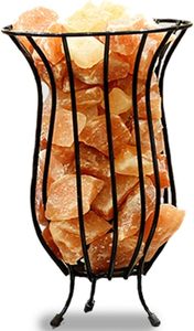 Grand panier rond en fer avec morceaux de sel dans des tailles personnalisées, lampes de veilleuse au sel de l'Himalaya, lampes de la meilleure qualité - Product Image 2