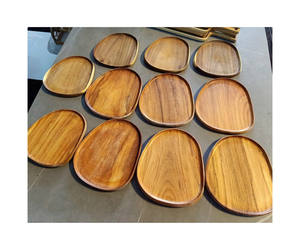 Planches de service en bois en vrac | Pour les repas intérieurs et extérieurs Plaques en bois d'acacia en gros | Écologique et durable - Product Image 4