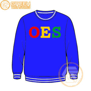 Orden personalizada de la estrella del Este Sudadera bordada de lana de algodón Suéter de alta calidad Ropa griega OES Sudaderas - Product Image 1