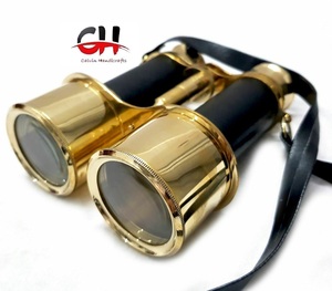 Jumelles de Pirates de bateau en cuir en laiton marin nautique avec étui en cuir cadeau. - Product Image 4