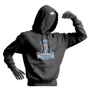 Sweat-shirt à capuche oversize streetwear unisexe en molleton numérique imprimé sur mesure pour marques de mode (vente en gros) - Product Image 3