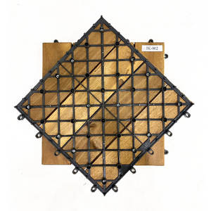 Azulejos contemporáneos de madera de Acacia entrelazados para patio, azulejos de madera dura para exteriores con función antideslizante, impermeables para todo tipo de clima - Product Image 2
