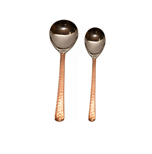 Usine en gros en acier inoxydable vaisselle cuillère ménage cuillère à soupe cuillère à dessert laiton sculpté pièce de design - Product Image 5
