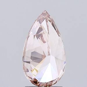 Diamant de laboratoire de forme poire 2,13 carats, rose vif fantaisie, VVS2 - Product Image 2
