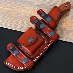 Jexmoo ปลอกหนังแท้ทำด้วยมือสำหรับเป็นของขวัญวันครบรอบการตั้งแคมป์กลางแจ้งผลิตจากเหล็กดามัสกัส - Product Image 6