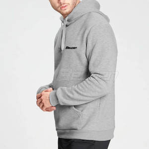 Custom Men's Gym Hoodie Oversized Cotton Street Wear Winter Solid Pattern Print No String Zipper Plain Dyed Breathable 360g - Product Image 4