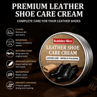 Crème de Nettoyage et Cire pour Chaussures en Cuir Personnalisées en Gros – Nourrit, Restaure la Brillance, Imperméabilise et Anti-Fissures pour Tous Types de Chaussures – Kit d'Entretien