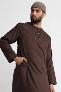Thobe en coton de style indien pakistanais pour hommes manches longues douces pour les fêtes décontractées Festival porter une forte demande en vrac Thobe pour hommes - Product Image 4