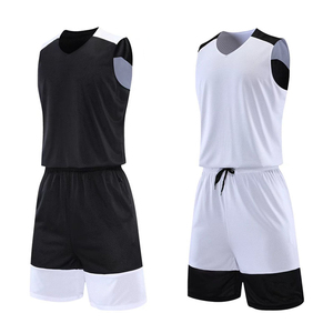 Maillot de basket-ball pour homme en polyester 100% réversible, taille plus, personnalisable, respirant, ensemble d'uniformes d'entraînement, musclé - Product Image 4