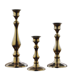 Nickel Plaqué Brillant T Lumière Bougeoir Pilier Ensemble de 2 Centre De Table De Noël Et De Mariage Décoré À La Main Bougeoir - Product Image 6