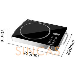 Cuisinière électrique en céramique haute puissance 2200W 110V-220V avec boîtier en acier inoxydable, cuisinière à induction intelligente - Product Image 5