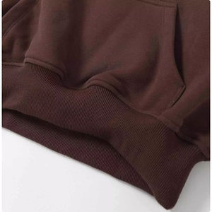 ชุดเสื้อผ้าสองชิ้นโอเวอร์ไซส์ของผู้หญิงเสื้อครอปมีฮู้ดเสื้อครอปแบบมีโลโก้เสื้อครอปแบบปรับแต่งได้เสื้อตัวสั้น - Product Image 4