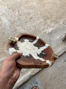 Juego de Platos de Madera Ecológicos, Elegantes y Antiguos, Hechos a Mano, Duraderos, Grabados, para Uso en el Hogar y la Cena - Product Image 5