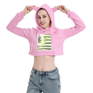Sudadera Corta con Capucha para Mujer, Moda 2025, Estilo Único, Personalizable OEM, Talla Grande, Ropa de Invierno - Product Image 5