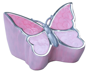 Urna Funeraria de Metal Resistente con Diseño de Mariposa Roja y Negra Estilo Americano Hecha a Mano para Adultos, Origen India, Artículos Funerarios - Product Image 4