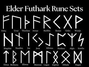 Ensemble de pierres runiques en obsidienne noire Belle rune en cristal Futhark avec ensemble de pierres précieuses gravées - Product Image 5