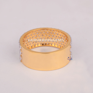 Moda Eternity Band 14KT Oro blanco sólido Corte redondo Lab Grown Diamond IGI Certificado Lujoso Iced Out Wedding Band - Product Image 4