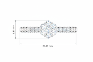 แหวนทอง 14K ประดับเพชรแท้ลายดอกไม้ สำหรับงานแต่งงาน งานเลี้ยงฉลองครบรอบ ของขวัญสุดโรแมนติก - Product Image 2