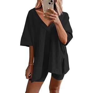 ชุดเสื้อผ้าสองชิ้นสำหรับผู้หญิงชุดเสื้อและกางเกงขาสั้นสำหรับผู้หญิงเสื้อผ้าลำลองและแฟชั่นฤดูร้อนขายส่ง - Product Image 5