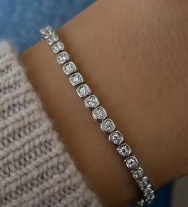 Pulsera DE TENIS hecha a mano, pulsera de tenis de oro, pulsera de tenis de circonita cúbica, pulsera delicada, pulsera de diamantes, regalo para - Product Image 4