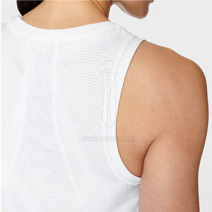 Camiseta sin mangas de alta calidad para mujer, camiseta sin mangas de algodón 100% de algodón y poliéster para ropa de gimnasio para mujer - Product Image 6
