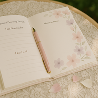 Journal de prière LABON « Ses paroles fleurissent en moi », carnet de méditation floral pastel, livre d'écriture biblique pour la foi chrétienne