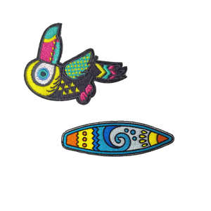 Por encargo lindo diseño de dibujos animados parches bordados Venta al por mayor de hierro en parches bordados para chaqueta Jeans Hecho en Pakistán - Product Image 2